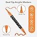 24 Colors Dual Tip Acrylic Paint Marker Pens Set, Multifunctional Acrylic Tips with Laser Pen Body, Professional Acrylic Paint Pens for Wood, Canvas, Rock Painting, Glass, DIY Crafts Art Supplies