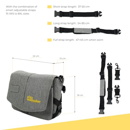 Arrivly SixWalker Leckerlibeutel für Hunde mit Magnetverschluss, Praktischer Futterbeutel Hundetraining, Multifunktionaler Leckerlitasche für Hunde mit Herausnehmbaren Innentasche (Grau)