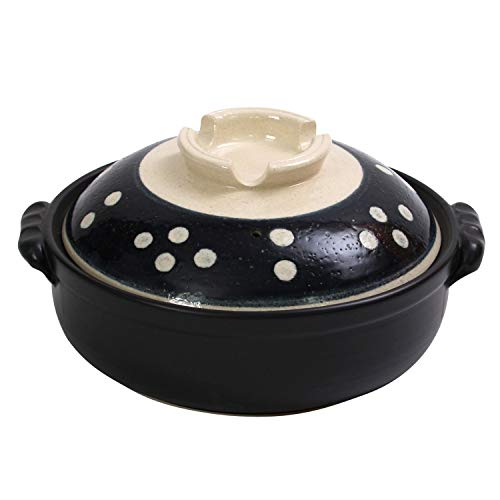 マルヨシ陶器 REIWA 8号鍋 グレー 内径25.3cm×外径29.5cm×高さ14cm 日本製 3-4人用 直火 オーブン 電子レンジ 対応 2.2L M1462