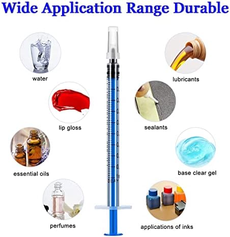 20 Pack 1ml Syringe, No Needle Plastic Syringes with Caps, Individually Sealed Colostrum Syringes for Scientific Labs Experiment, Feeding Pets, Oil or Glue Applicator (No Needle)