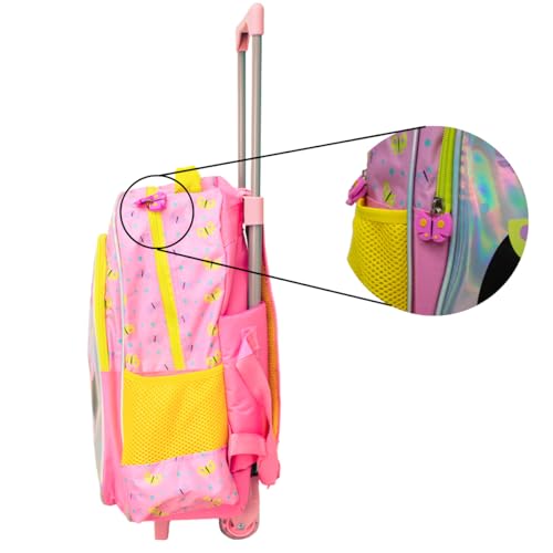 Kit Mochila de Rodinhas Infantil Meninas Desenho do Show da Luna com Lancheira Térmica e Estojo com