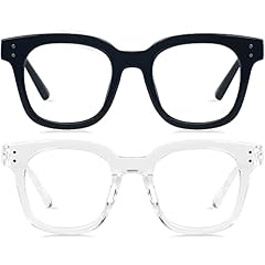 (2pack)black+crystal | Anti-blue Light Lens