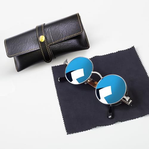Image of Personalized Leather Goggle Cover | Custom Name | Unisex Faux Leather Eyewear Case with Button Closure | Travel-Friendly & Durable Sunglasses Holder for Men & Women