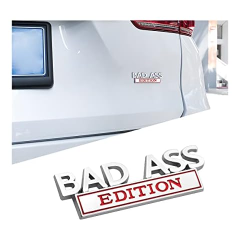 Car Bad Ass Edition Emblem, 3D Fender Badge Decal Car Sticker with 3M Adhesive, Auto Accessories for Tailgate Front Grille Hood Trunk, Car Replacement Compatible with Motorcycle SUV Truck Cover