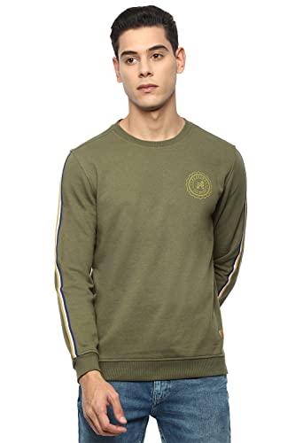Image of Van Heusen Men's Cotton Blend Round Neck Hoodie