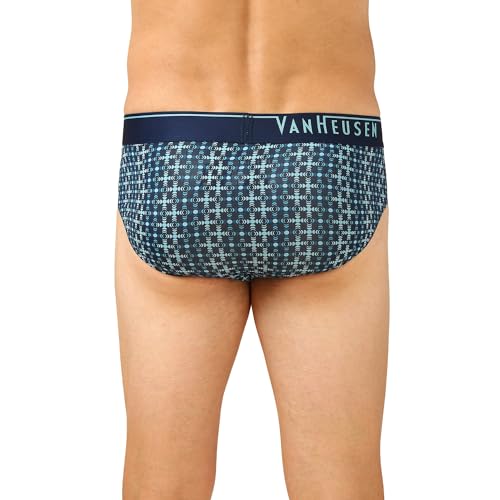 Image of Van Heusen Men Regular Fit 4 Way Stretch Body Defining Fit Allover Print Briefs - Available in Pack of 1 & 2