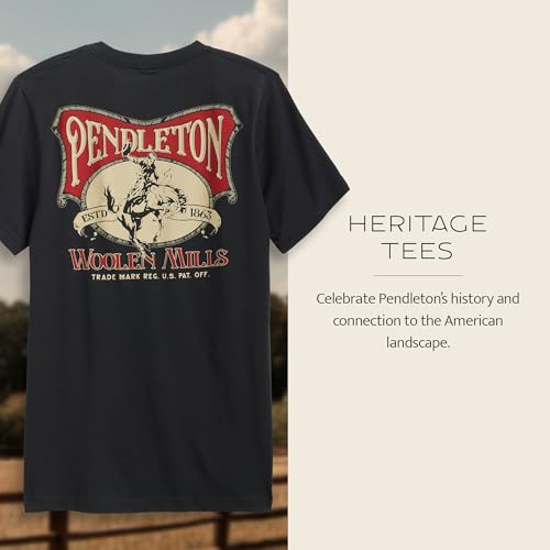 Image of Pendleton Men's Graphic T-Shirt, 100% Cotton Short Sleeve Tee, Soft Water-Based Print Casual Shirt, Crew Neck