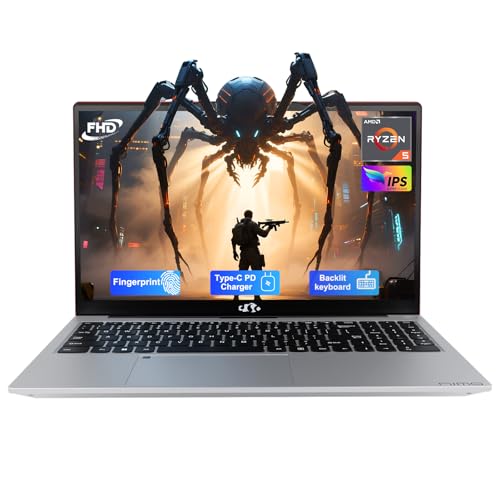 Image of NIMO 15.6 inch Laptop: Power & Reliability for Student & Office, AMD Ryzen 5 (Up to 3.7GHz), 8GB RAM 256GB SSD, Fast 65W Type-C Charging, Fingerprint, Backlit KB, 2-Year Warranty for Peace of Mind