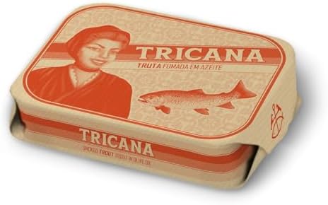 Tricana Portugal - Gourmet Canned smoked Trout in Olive Oil - 4.23oz / 120gr (Pack of 5 cans)