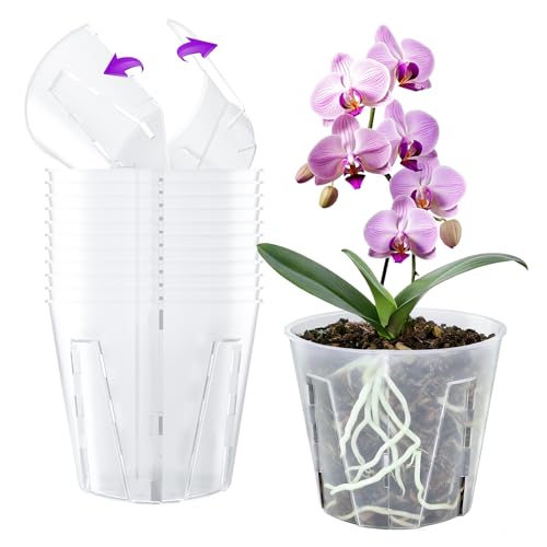 MIXC Side-Open Orchid Pot with Holes for Easy Repotting, 12
