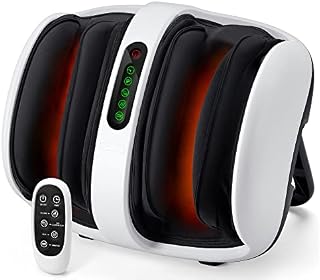 Nekteck Foot Massager Machine, Shiatsu Calf Massager with Heat, Enjoy Hand Massage with Remote Control Foot and Leg Massager for Pain Relief, Kneading, Vibration, Air Compression