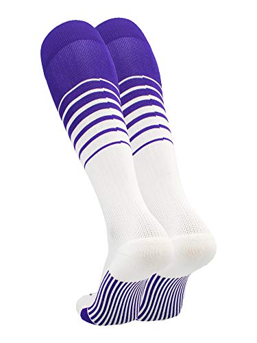 Image of TCK Elite Breaker Striped Socks | Over-the-Calf Soccer Baseball Softball Socks | Extra Stretch for Shin Guards | USA Made
