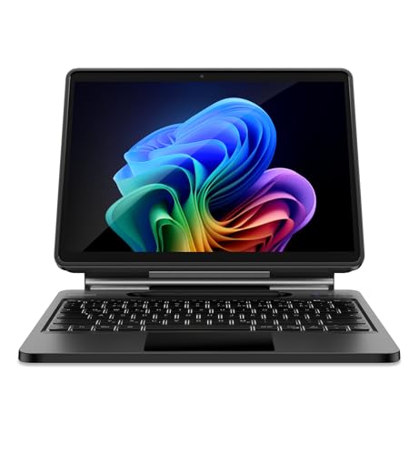 Dexnor für Microsoft Surface Pro 11/9 Hülle mit Tastatur Magic-Style Keyboard Magnetischer Schwebestand Trackpad Dual-Bluetooth Beleuchtung Stifthalter Schwarz(Gilt Nicht für die Intel-Prozessor)