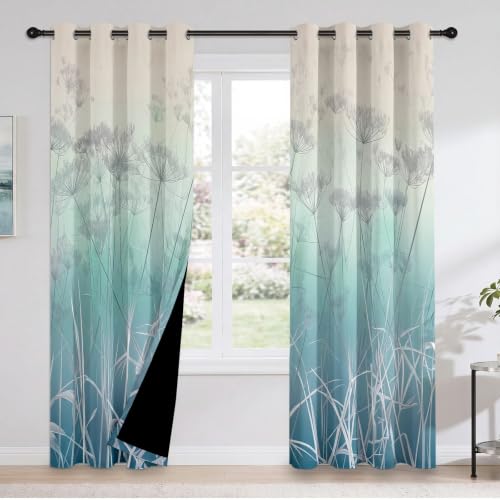 Rideaux thermiques à oeillets occultants anti-froid pour isolation de chambre à coucher - 5