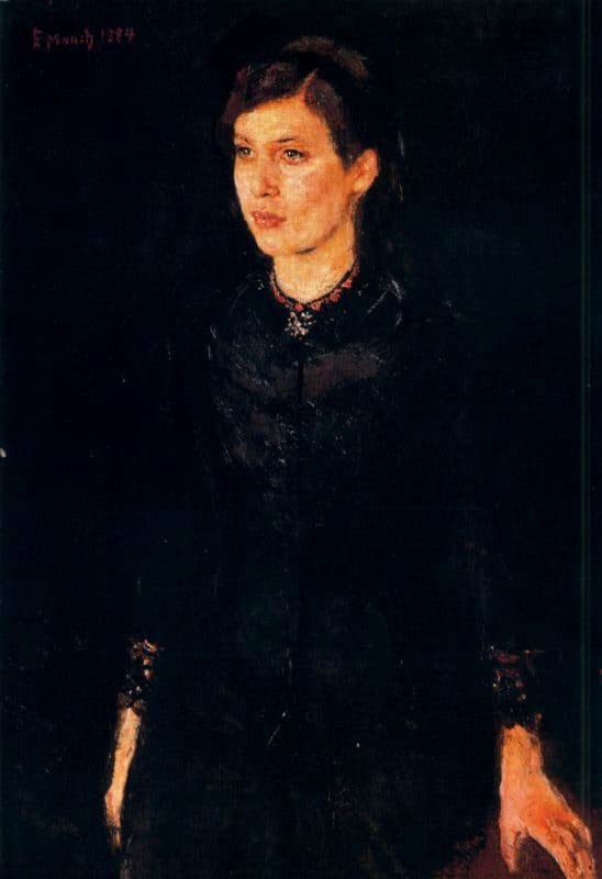 Art Tableau Sœur Inger par Edvard Munch affiche toile inspiration mélancolique pièce 60x90
