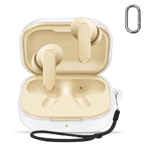 For Realme Buds Air8 �P�[�X �J�o�[ �yHUKWIMO�z �J���r�i�t��+�X�g���b�v�t�� �ϏՌ� �h�� �h�o �����[�d�\ �S�ʕی� �L�Y�h�~ Realme Buds Air8 �Ή� [�z���C�g]