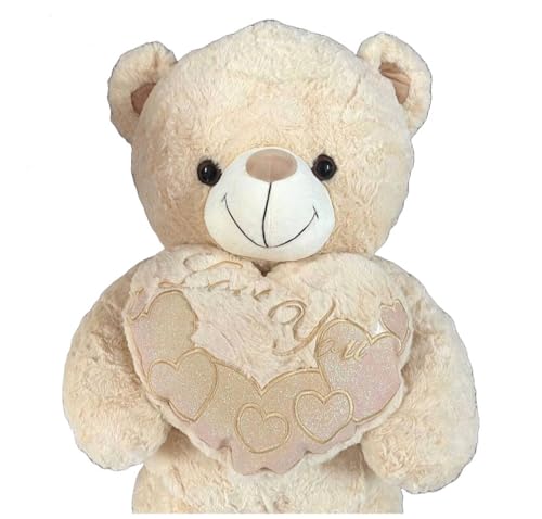Image of Storescent 4.5ft Teddy Bear Soft Toy | Premium Imported Fabric with Embroidery | Stuffed Plush Toy for Boys & Girls for Kids & Loved Ones - Pink