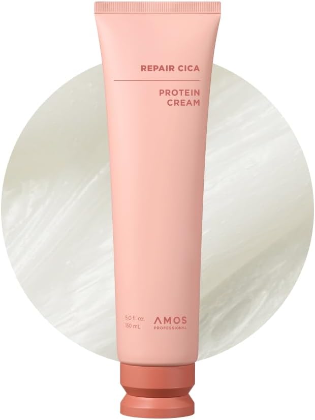 AMOS PROFESSIONAL Repair Cica Protein Cream l Anti-Frizz Deep Conditioner for Split Ends & Breakage l 5.0 fl. oz.