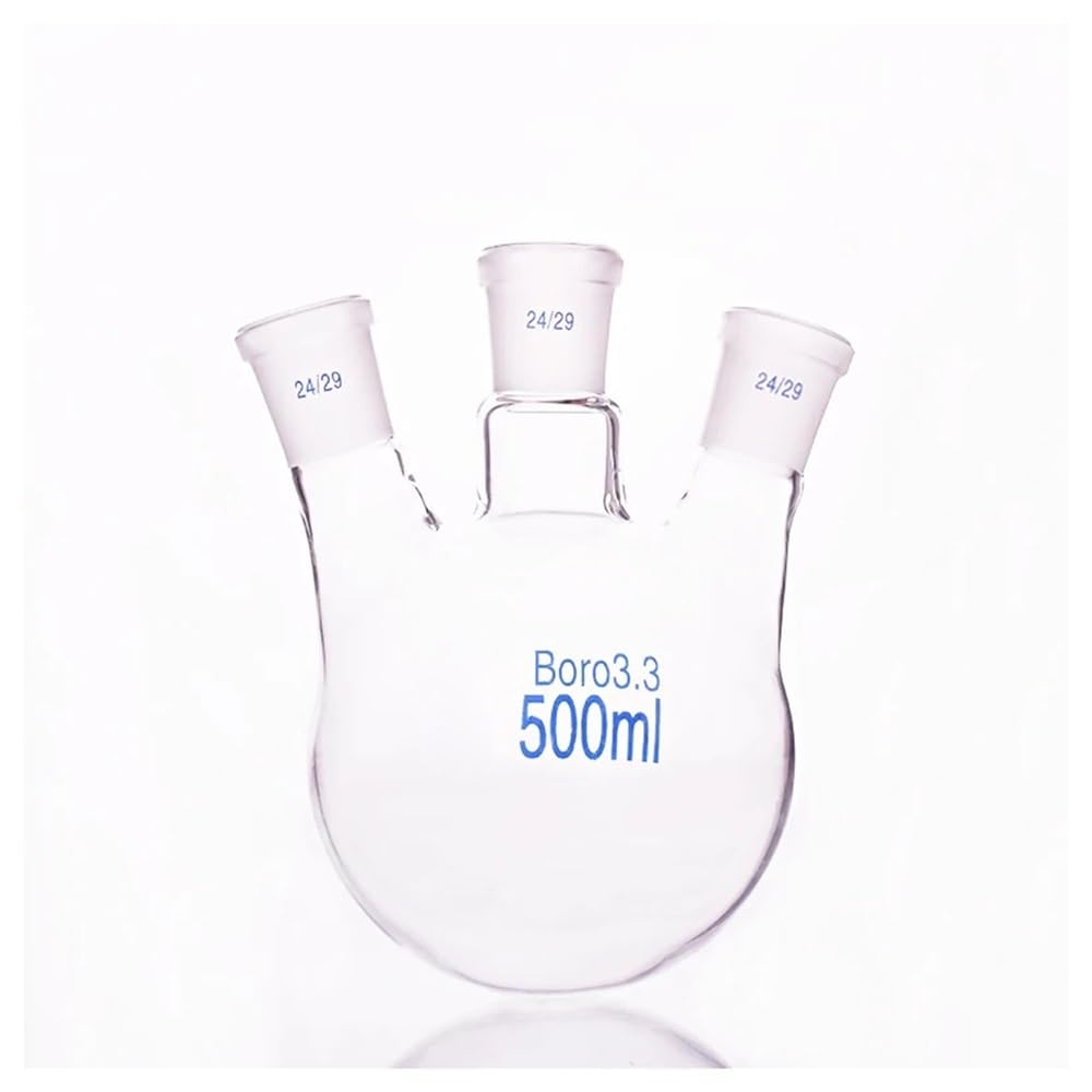 Laborgeräte und -ausrüstung Dreihalskolben Schräge Form Inhalt 500ml Mittelschliff 24/29 Seitenschliff 24/29