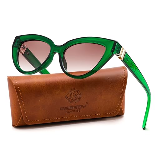 Image of FEISEDY Cat eye Sunglasses with Polarized and UV400 Protection for Women, Retro Stylish for Driving Fishing and Party B0428