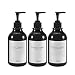 Goyisee Dispenser Per Shampoo E Balsamo Per Doccia A Parete A 3 Camere, Flaconi Ricaricabili Per Shampoo E Balsamo Con Etichette Impermeabili (3 Bottiglie-Nero) - 3