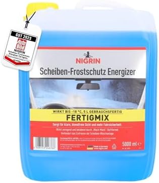 NIGRIN Windscreen Frost Protection Ready Mix Energizer, 5 Litres, Effective up to -18 °C, Cleaning Additive for Car Windows and Headlights, Against Snow, Salt, Oil, Soot, Streak-Free Vision, Wach-Mach - View 4