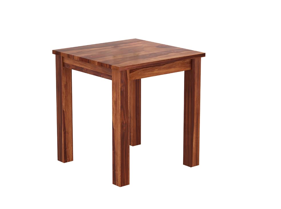 Image of Dining Table 2 Seater with 2 Chair and 1 Table, Sheesham Wood Dining Chairs Set of 2, Wooden Dining Set 2 Seater for Hotel Kitchen Restaurant Natural Brown