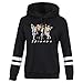 Produktbild Elibeauty lunanana My Hero Academia Hoodie Sweatshirt Langarm gestreifte Ärmel Pullover für Mädchen Frauen Herbst Winter Geschenk 4L Schwarz