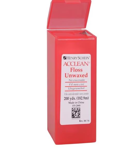 Acclean - Hilo dental sin encerar, color menta, 183 m