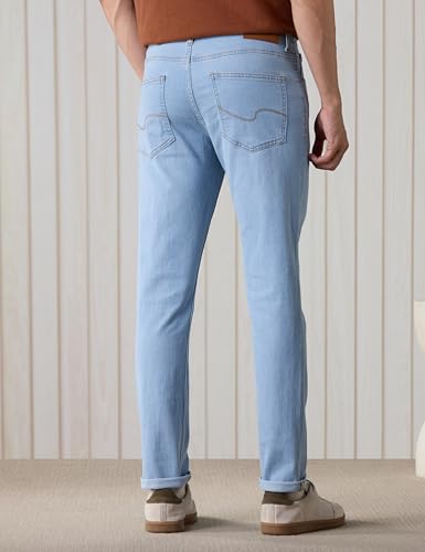 Image of Amazon Brand - Symbol Men Cotton Rich Stretchable Slim Fit Jeans | Casual Denim | Available in Plus Sizes