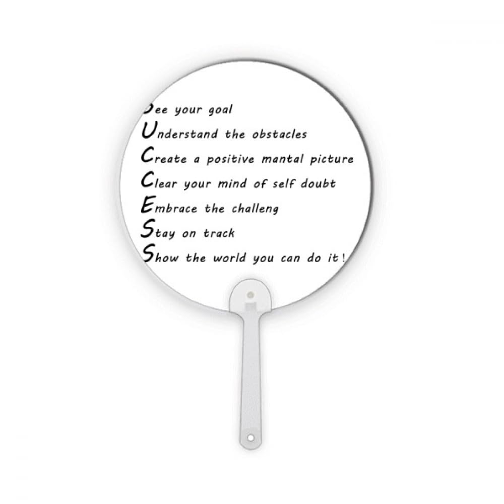 Éventail rond en plastique no challenges do it accessoire de loisirs créatifs et décors