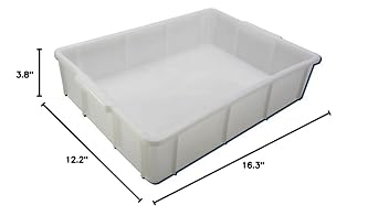 208154-0010 Stackable Deep Lab Storage Bin/Tray, 10L Capacity