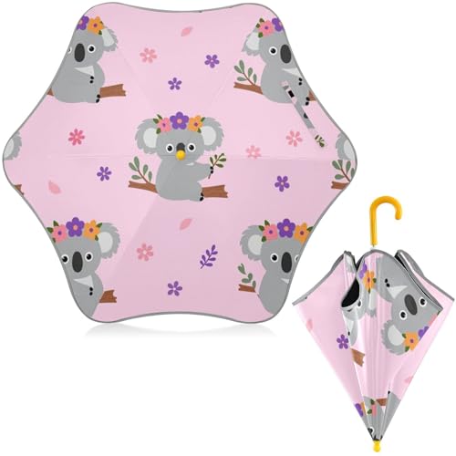 Paraguas para niños ideal para el colegio en días de lluvia con estampado de koala