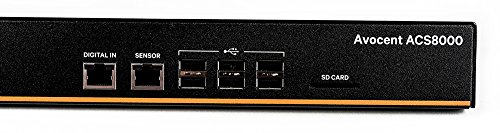 Image of Vertiv Avocent ACS8000 Serial Console, 16 Port Serial Console Server, Expanded Memory Capabilities, USB Sensors, Remote Data Center and Out of Band Management, Dual AC Power (ACS8016DAC-400), Black