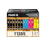 AHORRO SIGNIFICATIVO: La tinta compatible T1285 T1281 T1282 T1283 T1284 ofrece un rendimiento similar, pero a un precio más asequible. Obtén impresiones con alta calidad, documentos nítidos y duraderos sin preocuparte por los costos elevados.