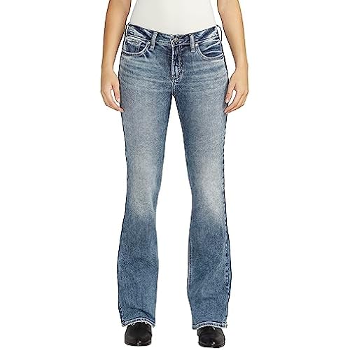 Silver Jeans Co. Women's Suki Mid Rise Curvy Fit Bootcut Jeans