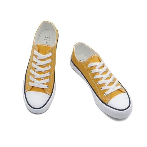 ANTLULU Womens Canvas Shoes Low Top and Lace up Fashion Casual Sneakers Black and White Classic4