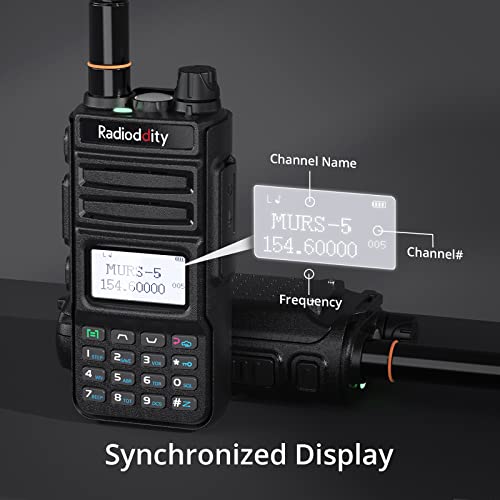 Radioddity MU-5 MURS Radio, License Free Two-Way Radio Rechargeable, Display Sync for Industrial Business Retail - Thumbnail 3