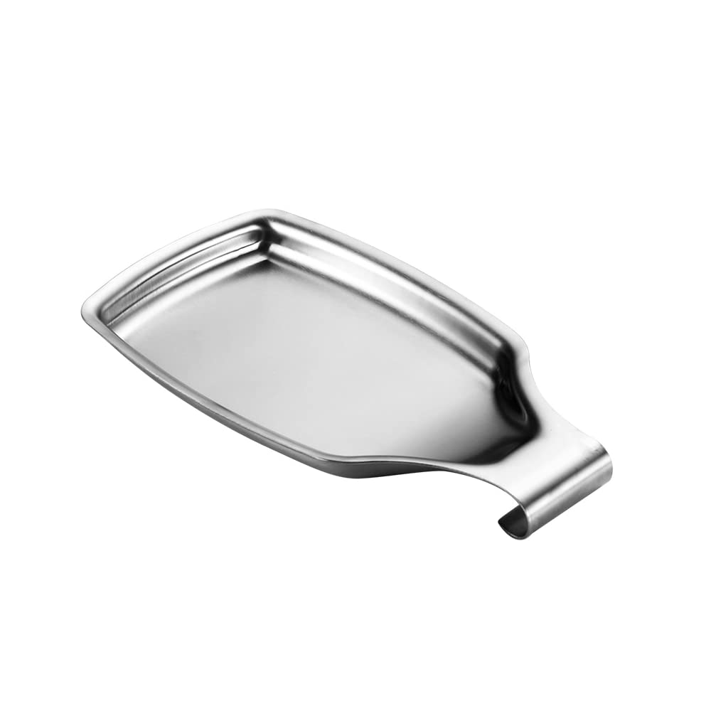 DUMYFENG Spoon Rest Durable Stainless Steel Spoon Rest Set Stainless Steel Cooking Utensils Rest for Kitchen, Spatula Ladle, Brush and Other Cooking Utensils