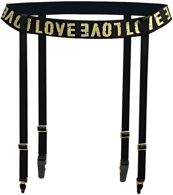 Womens Garter Belt for Thigh High Socks, Adjustable High Elastic Suspender Garter Belts