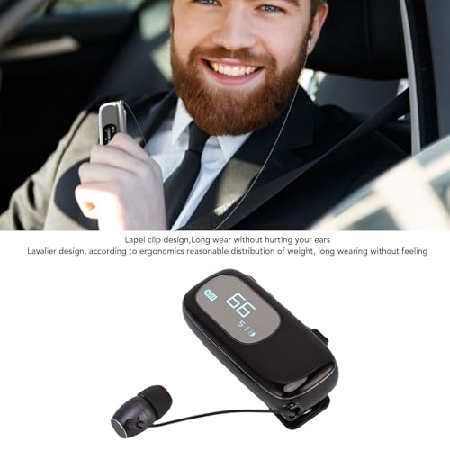 Bluetooth inalámbrico ergonómico con micrófono y pantalla LCD miniatura 7