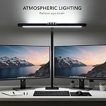 LED Desk Lamp for Home Office with Base, 28.2" Adjustable Gooseneck Swing Arm Ultra Bright Desk Light, Dimmable Architect Table lamp for Desktop Computer Light, Reading, Study, Workbench - Image 3