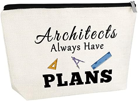 Architect Student Gift Makeup Bags Architecture Gifts Cosmetic Bag Architectural Engineer Gift Makeup Pouch Funny Cosmetic Pouch for Architects Zipper Pouch Birthday Christmas Gift Ideas Coworker