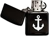 Black Gasoline Metal Lighter with BK Gift Anchor Design