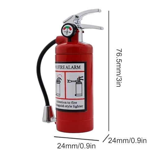 Encendedor Mini Metal Forma Extintor Butano LED miniatura 6