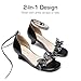 DREAM PAIRS Lace Up Low Heel Sandals for Girls Ankle Strap Dress Pump Strappy Gladiator Wedding Party Shoes for Little Kid/Big Kid,Size 11 Little Kid,Black,SDSD2425K