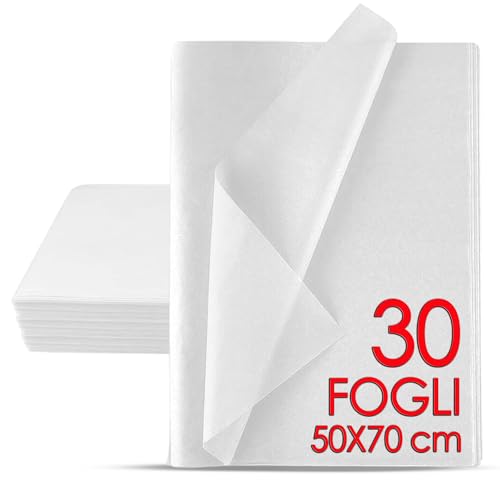 MAMAPAS 60 fogli di carta velina 50x70, carta da regalo,