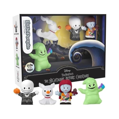 Little People Collector Disney Tim Burton’s The Nightmare Before Christmas Special Edition Set for Adults & Fans, 4 Figures in a Display Package (Amazon Exclusive)