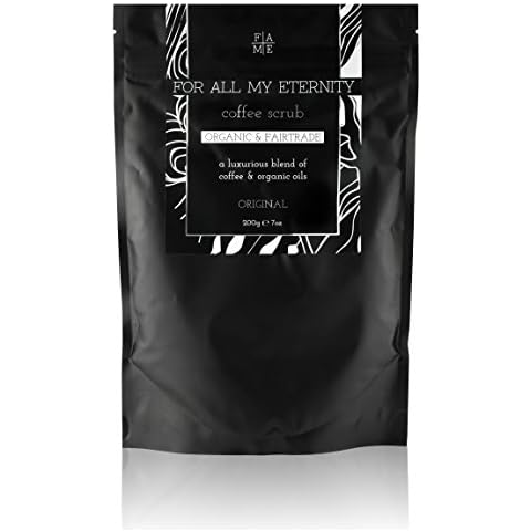 For All My Eternity Original Coffee Scrub 200g - Natural Ground Coffee Body and Face Scrub with 4 Organic Oils perfect to reduce cellulite, stretch marks, psoriasis, acne, dry flaky skin Cover