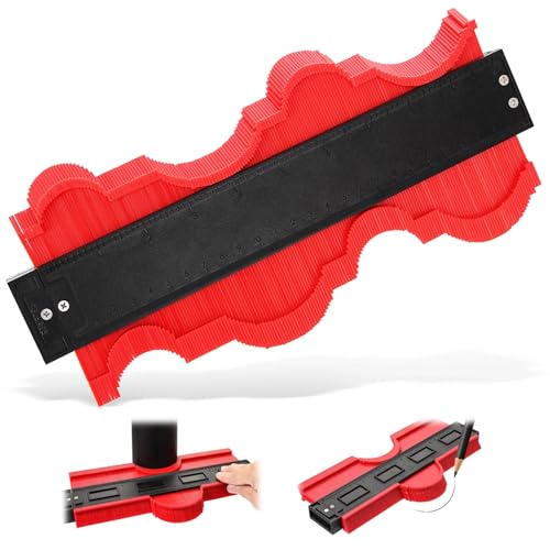 Contour Gauge Profile Tool, Precise Copy Irregular Shape Tool, Marking Profile Gauge Duplicator for DIY Woodworking Tracing Tiles Laying Welding Scribing Measuring(6 Inch)